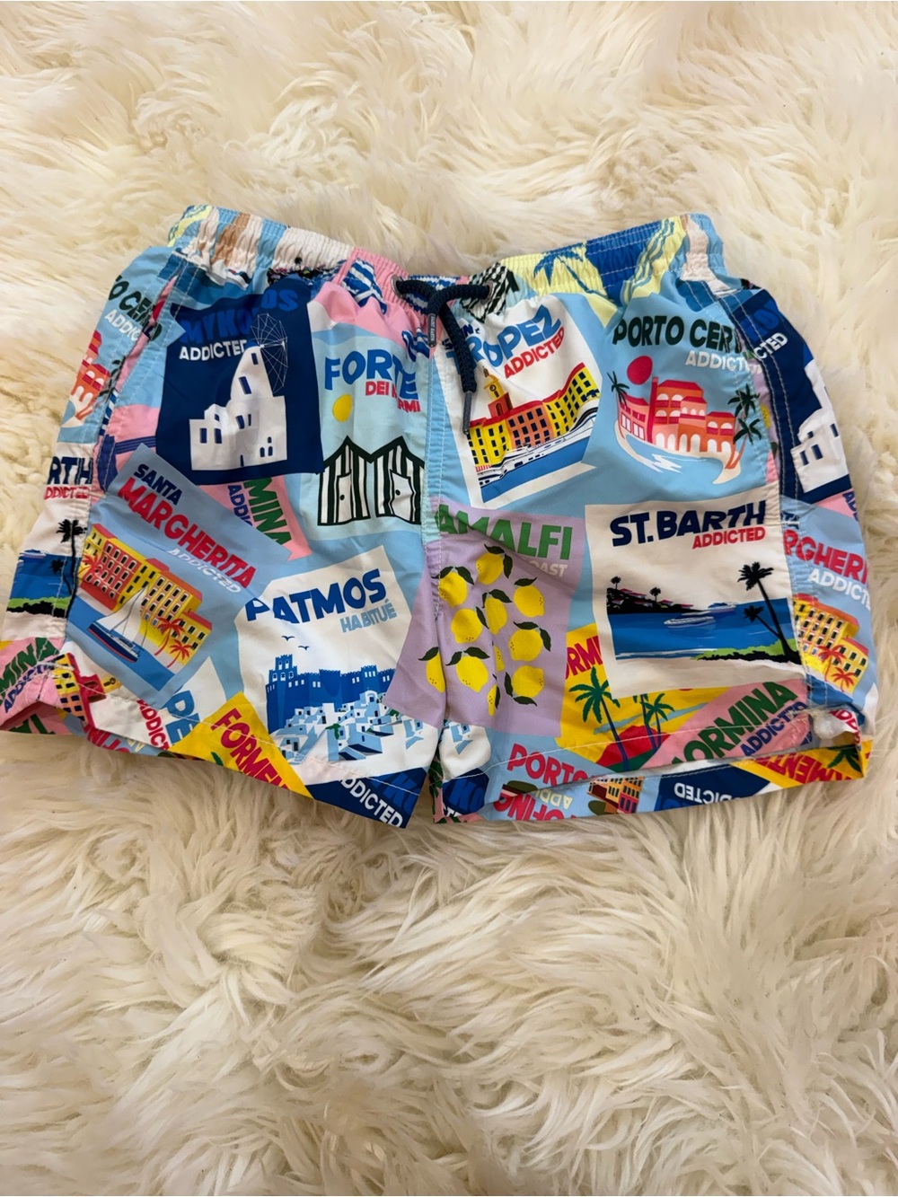 MC2 Saint bath Multicolor Kids Swim Shorts - Tropical Print- 8y
